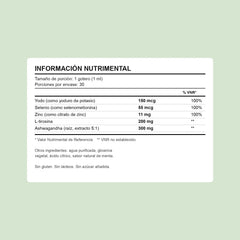 Informacion nutrimental de Qava Tiroides