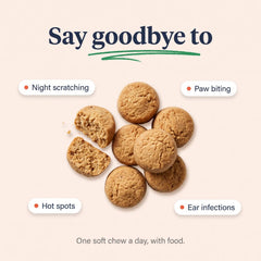 Say goodbye to night scratching, paw biting, hot spots and ear infections